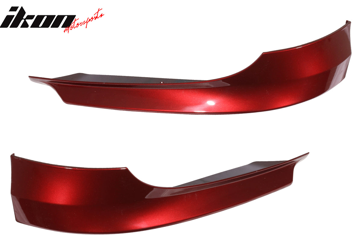 Fits 09-12 BMW E90 3-Series Sedan OE Style Front Lip Splitters Painted #A82 Red