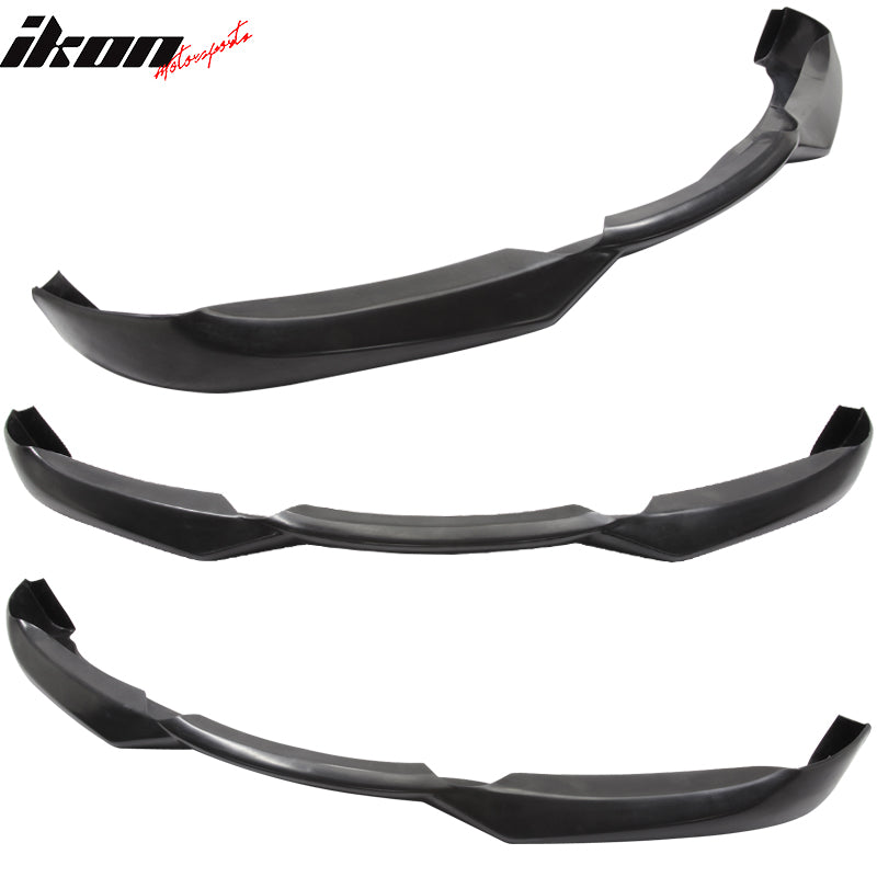 Front Bumper Lip Compatible With 2009-2012 BMW E90 3-Series Sedan, AC-S Style PU Black by IKON MOTORSPORTS