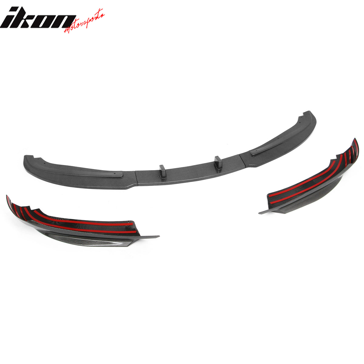 Fits 09-12 BMW E90 E91 LCI 3-Series Base MP Style Front Lip Carbon Fiber Print