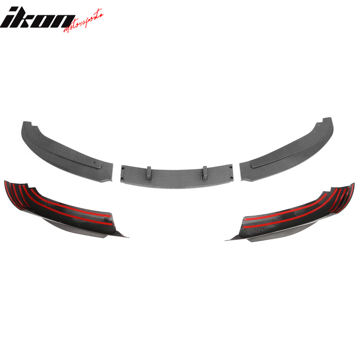 Fits 09-12 BMW E90 E91 LCI 3-Series Base MP Style Front Lip Carbon Fiber Print