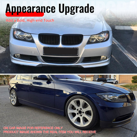 Fits 05-08 BMW E90 3-Series Sedan OE Front Lip Splitters PP Painted #A34 Arctic