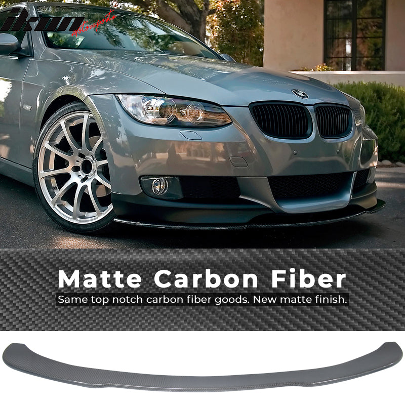 2007-2011 BMW 1Serie M E87 Matte Carbon Fiber Front Bumper Lip Spoiler