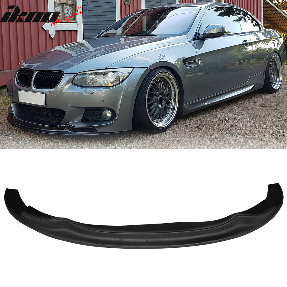 2010-2013 BMW E92 E93 3-Series Front Lower Bumper Lip Air Dam Chin Spoiler Splitter AK Style RTS Rough Textured Surface PU Polyurethane