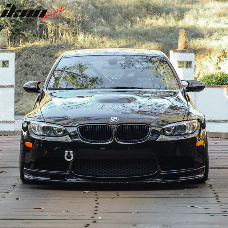 Fits 08-13 BMW E92 E93 M3 Euro 3D Style Front Bumper Lip Painted #668 Jet Black