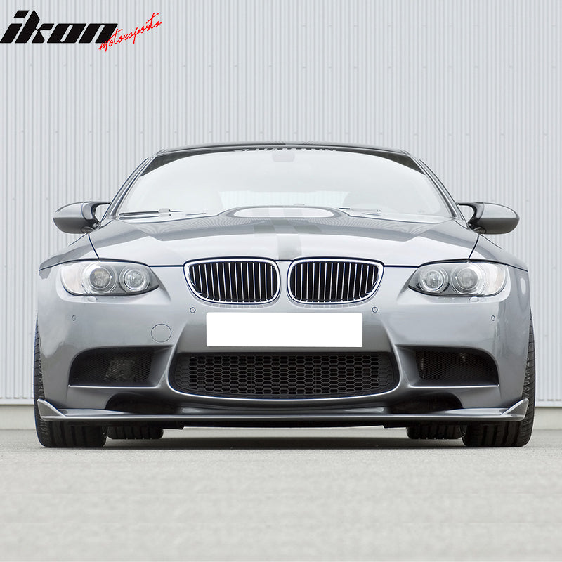Front Bumper Lip Compatible With 2008-2013 BMW E92 E93 E90 M3 Series, H Style PU Black Front Lip Spoiler Splitter by IKON MOTORSPORTS