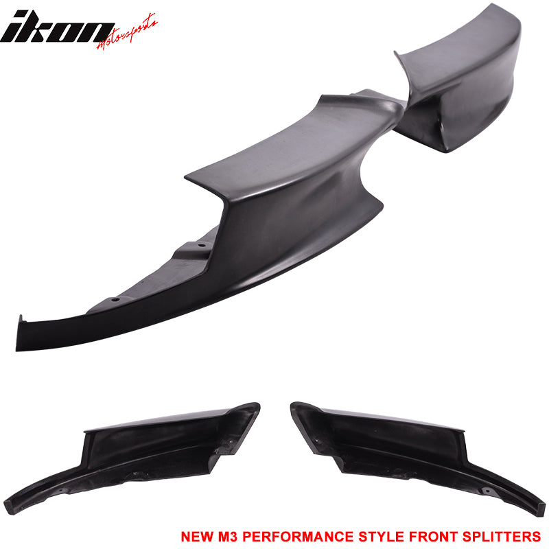 Fits 08-13 BMW E90 E92 M3 Performance Style Front Bumper Lip PU