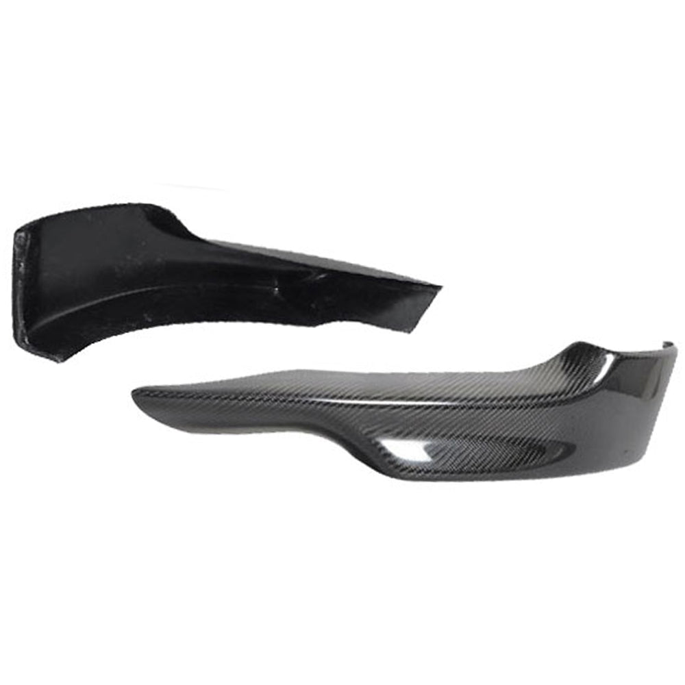 IKON MOTORSPORTS, Front Splitters Compatible With 2007-2010 BMW E92 E93 3 Series Coupe Pre LCI , Matte Carbon Fiber Performance Style Front Bumper Lip Chin Spoiler Wing 2PC, 2008 2009