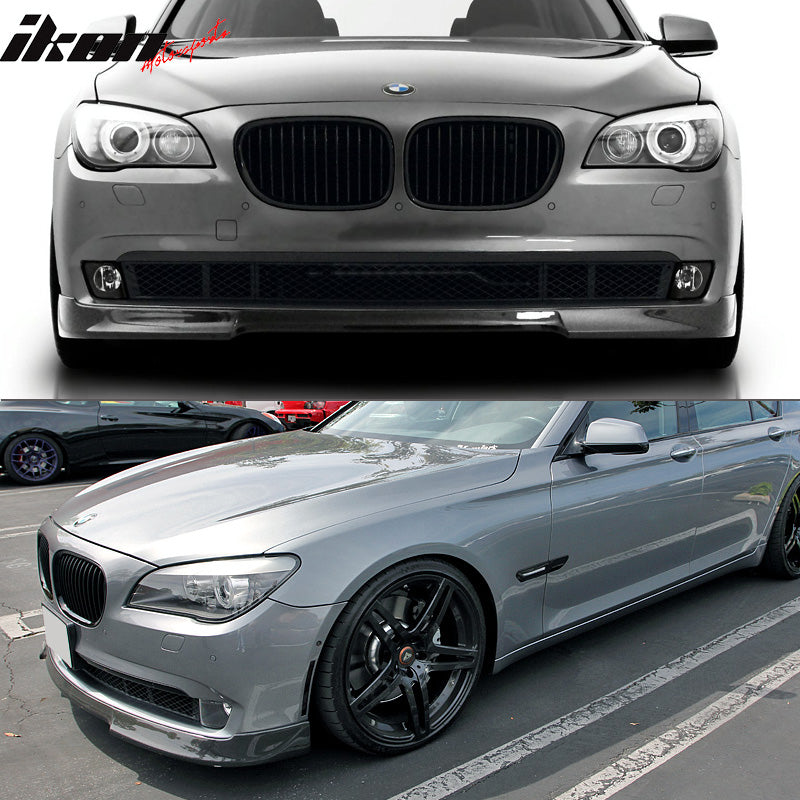 2009-2012 BMW F01 F02 VRS Style Unpainted Black Front Bumper Lip PU