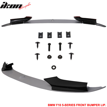 Fits 11-16 F10 5 Series Performance Front Bumper Lip Painted Two Tone Color