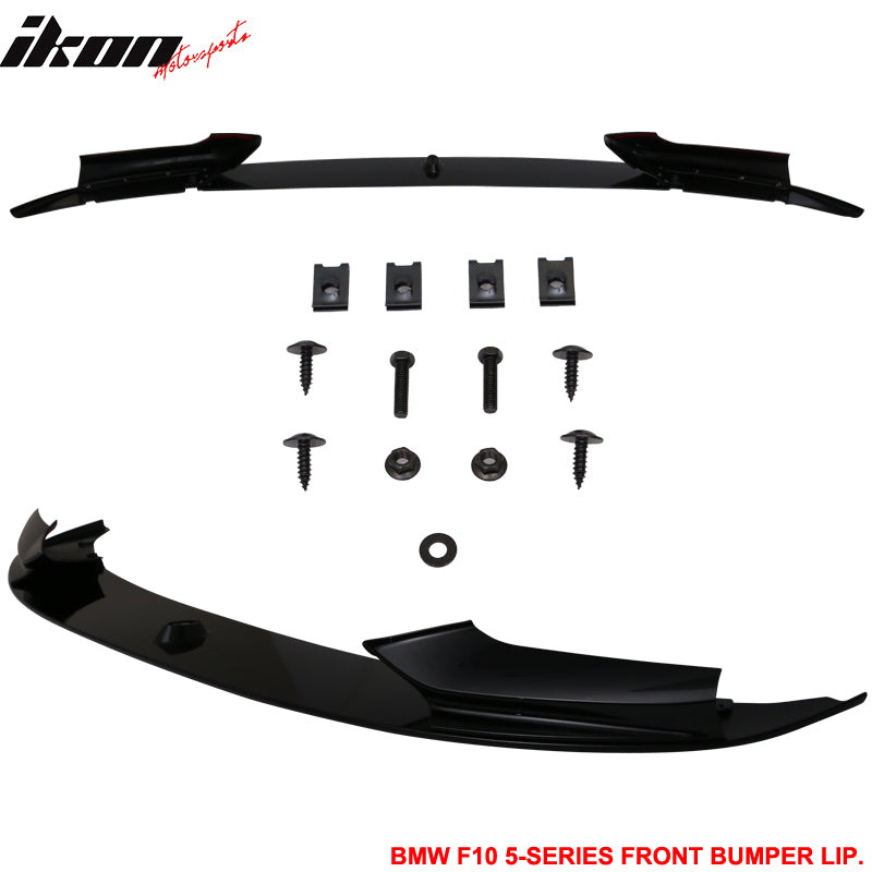 Fits 11-16 F10 5 Series Performance Front Bumper Lip Painted Two Tone Color