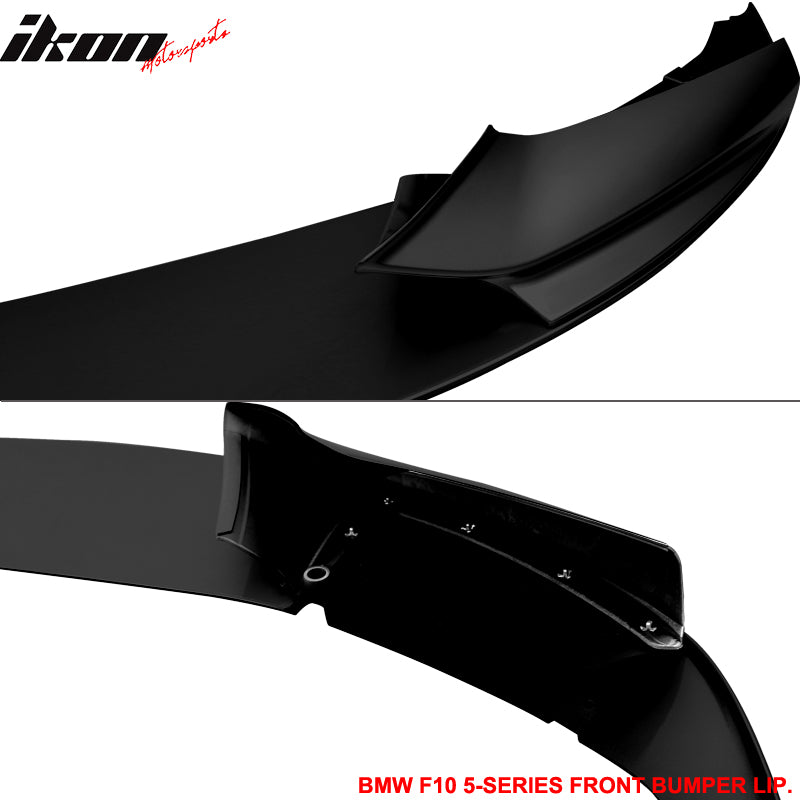 Fits 11-16 F10 5 Series Performance Chin Front Lip Painted Black Sapphire #475