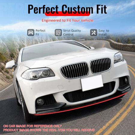 For 2011-2016 BMW 5 Series F10 Msport Mtech Front Bumper Lip Gloss Black