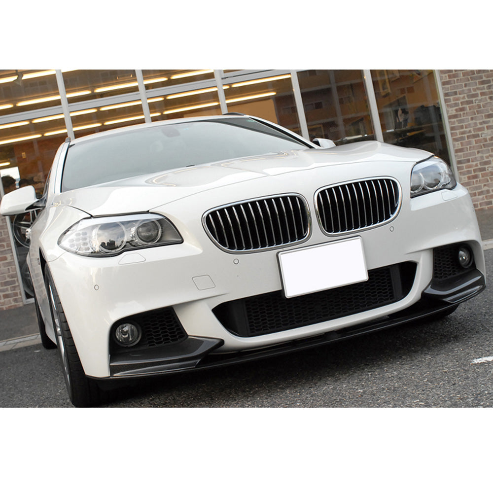 IKON MOTORSPORTS, Front Bumper Lip Compatible With 2011-2016 BMW F10 5 Series Sedan, Front Protector Spoiler Splitter