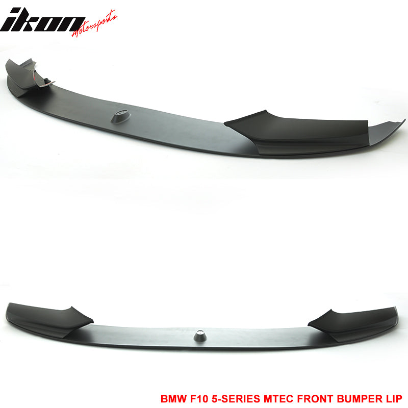 IKON MOTORSPORTS, Front Bumper Lip Compatible With 2011-2016 BMW F10 5 Series Sedan, Front Protector Spoiler Splitter