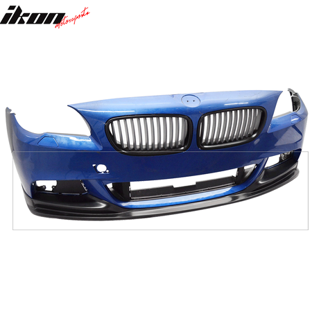 Fits 11-16 BMW F10 5 Series M Sport Sedan 3D Style Front Bumper Lip Spoiler PU