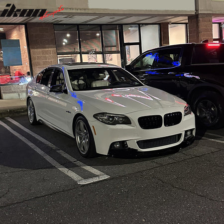 Fits 11-16 BMW F10 5 Series MP Style Front Bumper Lip Spoiler Gloss Black ABS