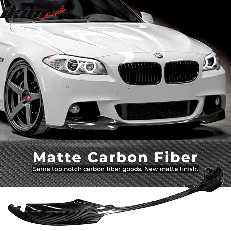 2011-2016 BMW F10 M-Tech M Sport Matte Carbon Fiber Front Bumper Lip