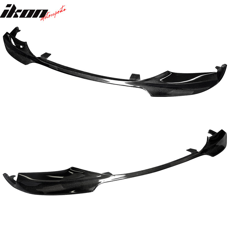 Fits 11-16 BMW F10 M-Tech M Sport V Style Front Bumper Lip - Matte Carbon Fiber