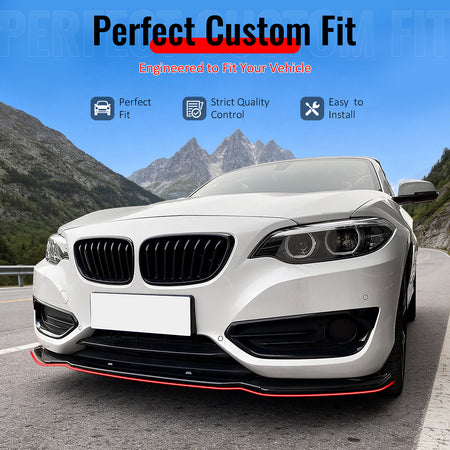 Fit 2014-2021 BMW F22 F23 2 Series Base Front Bumper Lip Ikon Style PP