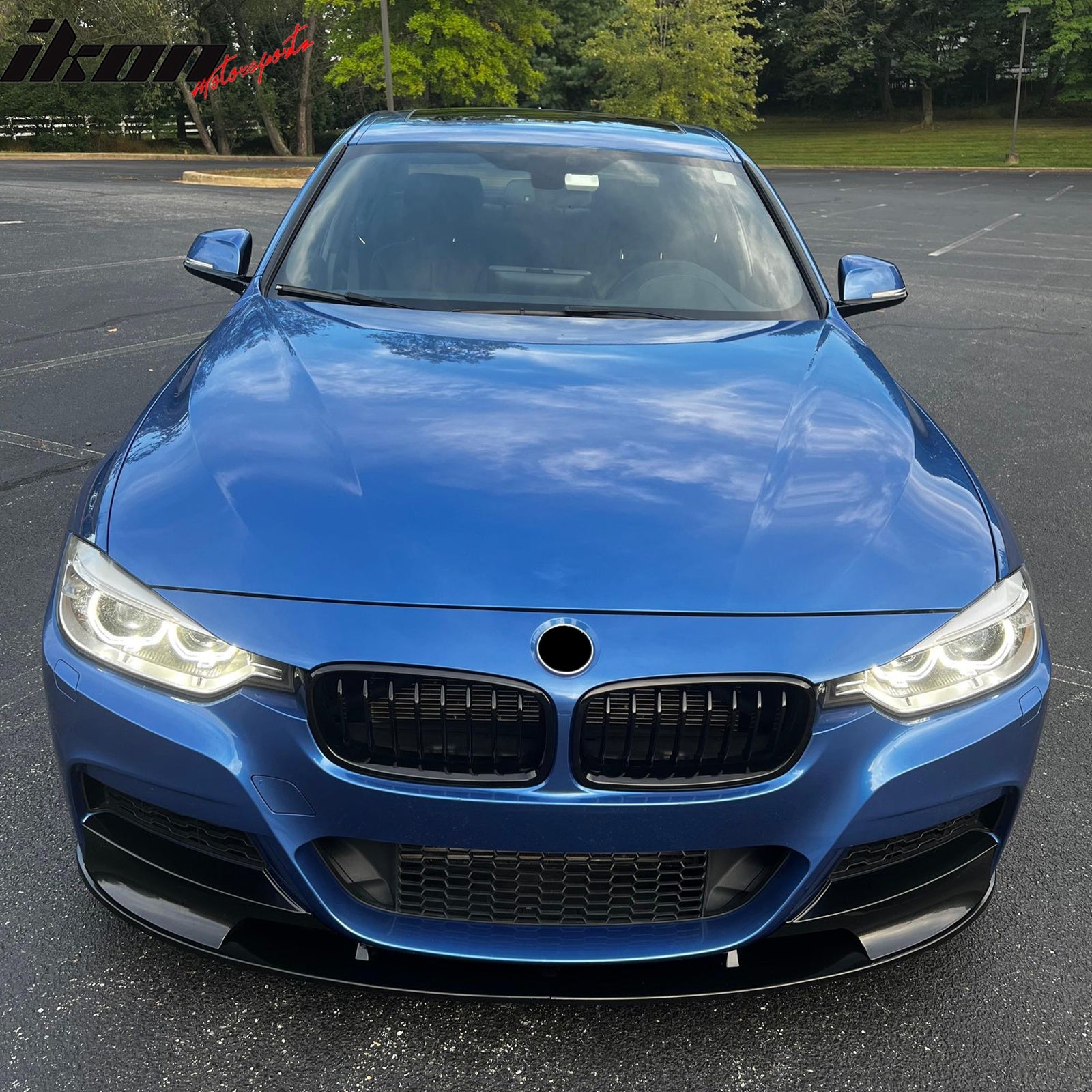 Fits 12-19 BMW F30 F31 3 Series 4-Door MP Style Front Bumper Lip Gloss Black ABS