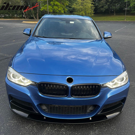Fits 12-19 BMW F30 F31 3 Series 4-Door MP Style Front Bumper Lip Gloss Black ABS