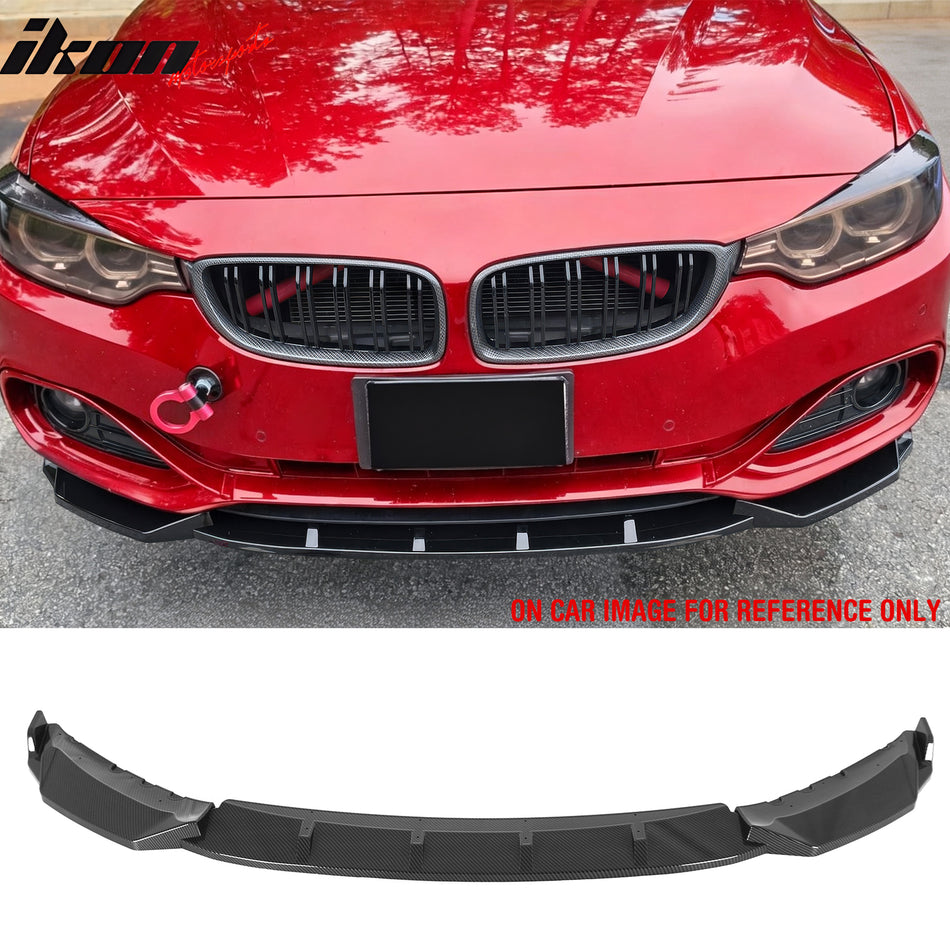 2014-2020 BMW 4-Series F32 Coupe & F33 Convertible & F36 Gran Coupe with Base Bumper Front Lower Bumper Lip Air Dam Chin Spoiler Carbon Fiber Print