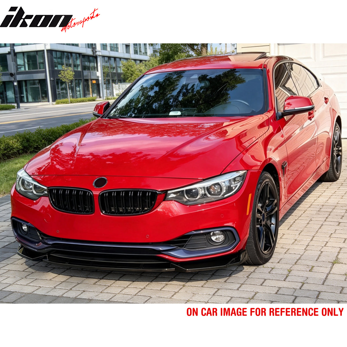 Fits 14-20 BMW 4-Series F32 F33 F36 Front Bumper Lip ABS Carbon Fiber Print 3PCS