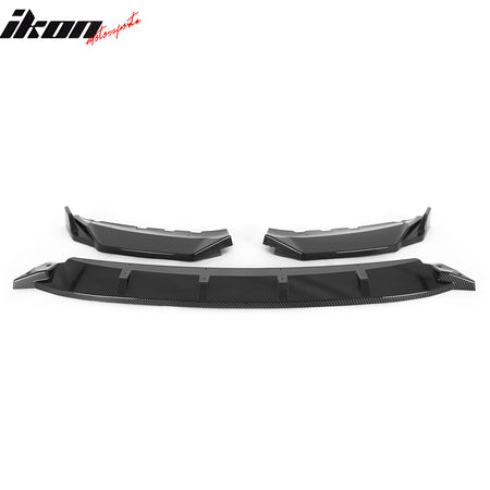 Fits 14-20 BMW 4-Series F32 F33 F36 Front Bumper Lip ABS Carbon Fiber Print 3PCS