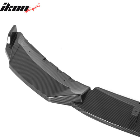 Fits 14-20 BMW 4-Series F32 F33 F36 Front Bumper Lip ABS Carbon Fiber Print 3PCS