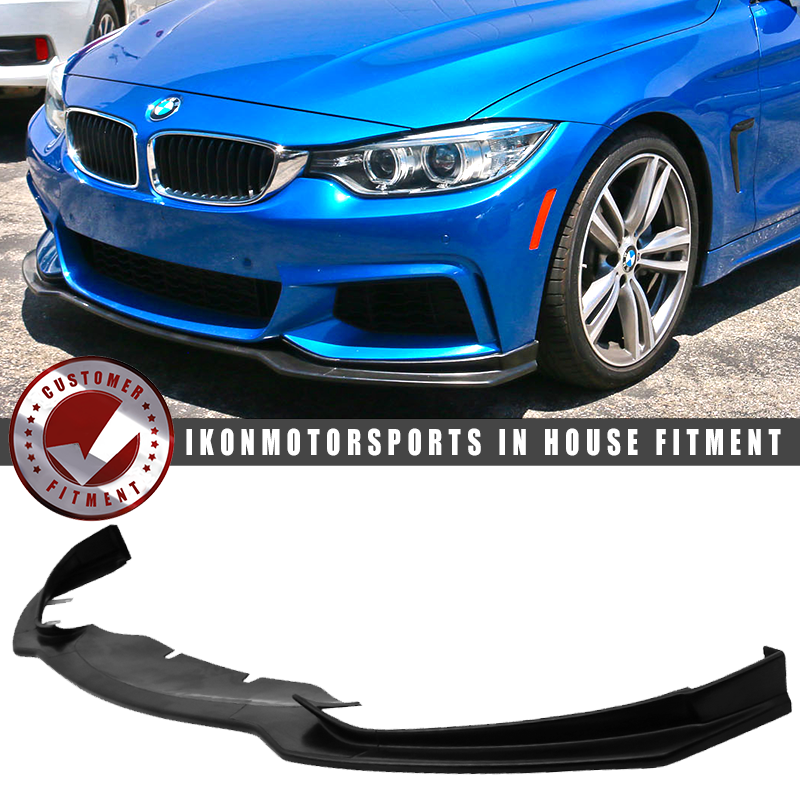 2014-2020 BMW F32 F33 F36 E Style Unpainted Black Front Bumper Lip PU