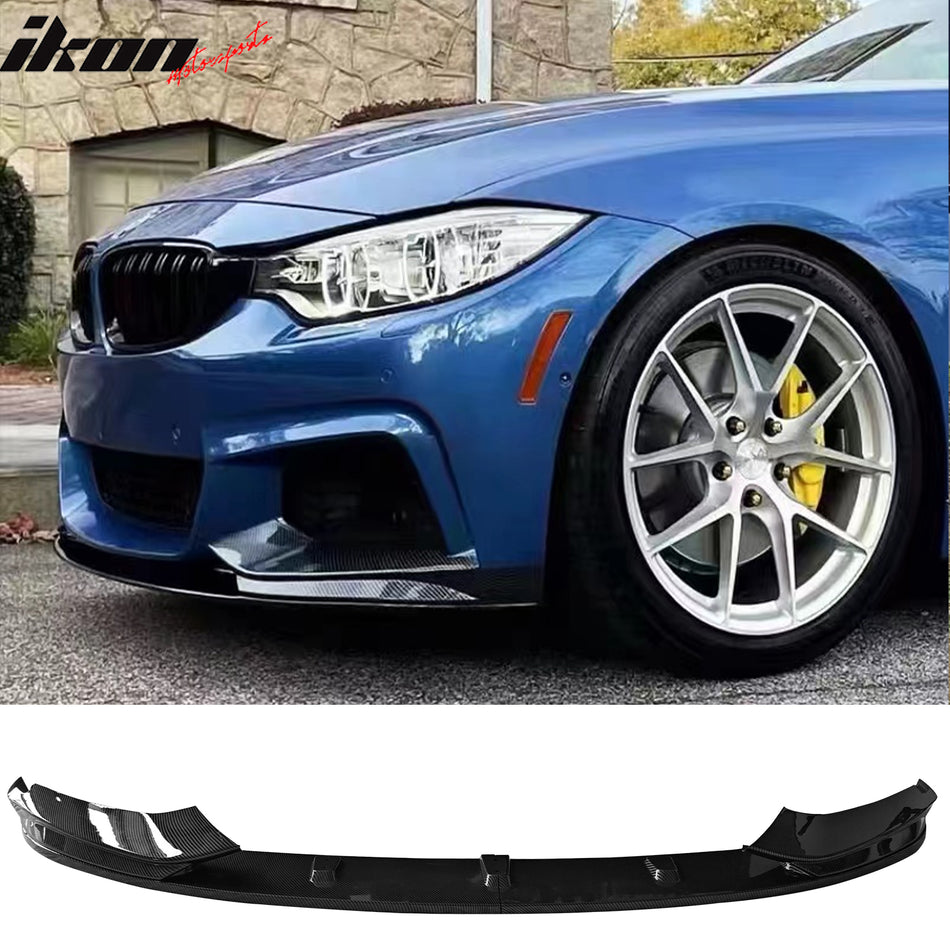 2014-2020 F32 F33 4-Series F36 Gran Coupe MP Style Carbon Fiber Print Front Bumper Lip ABS