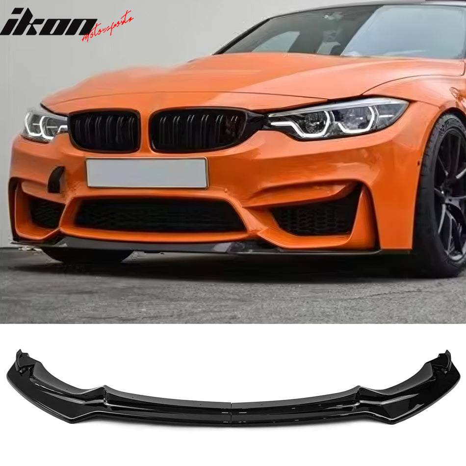 2015-2020 BMW F80 M3 F83 F82 M4 CS Style Gloss Black Front Bumper Lip Spoiler ABS