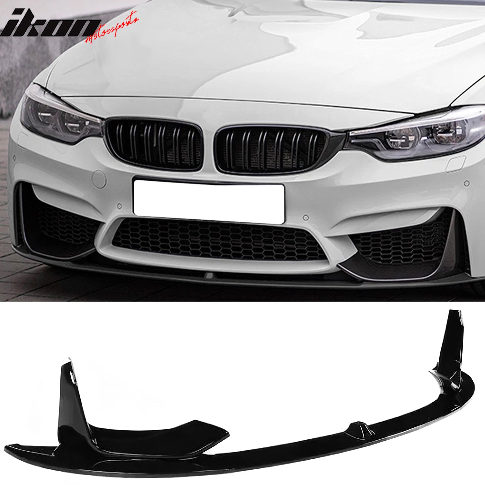 Front Bumper Lip for 2015-2020 BMW F80 M3/F82 M4 MP Gloss Black