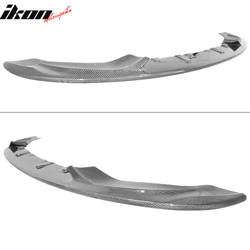 IKON MOTORSPORTS, Front Lip Compatible With 15-20 BMW F80 M3 & F82 F83 M4, Air Dam Chin Body Kit Front Bumper Lip Spiltter, 2016 2017 2018 2019
