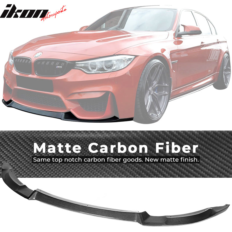 Fits 15-20 BMW F80 M3 F82 F83 M4 CS Style Front Bumper Lip - Carbon Fiber
