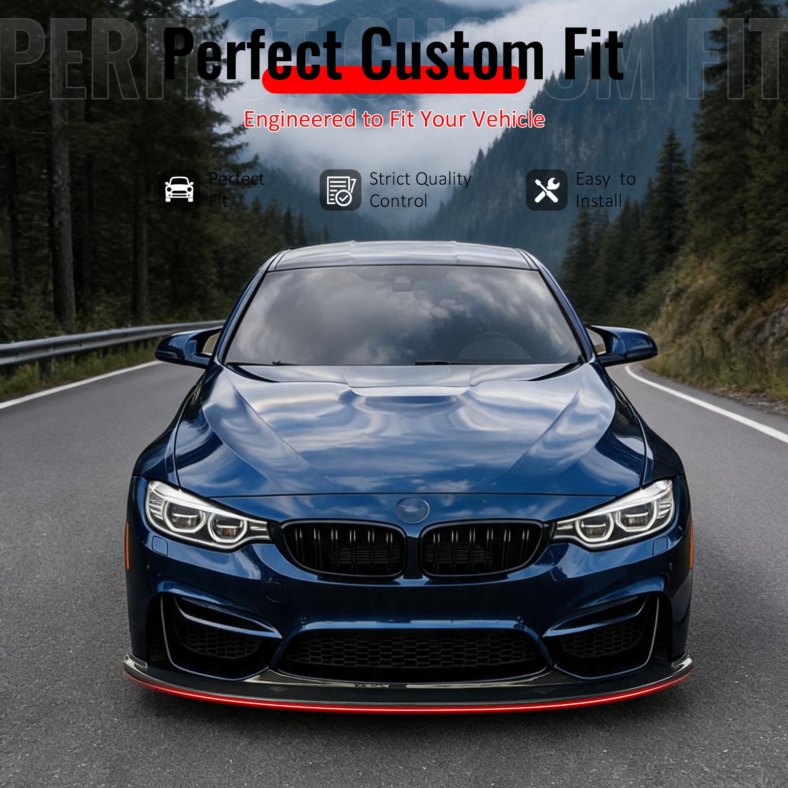 Fit 2015-2020 BMW F80 M3 F82 F83 M4 Coupe & Convertible Front Bumper Lip