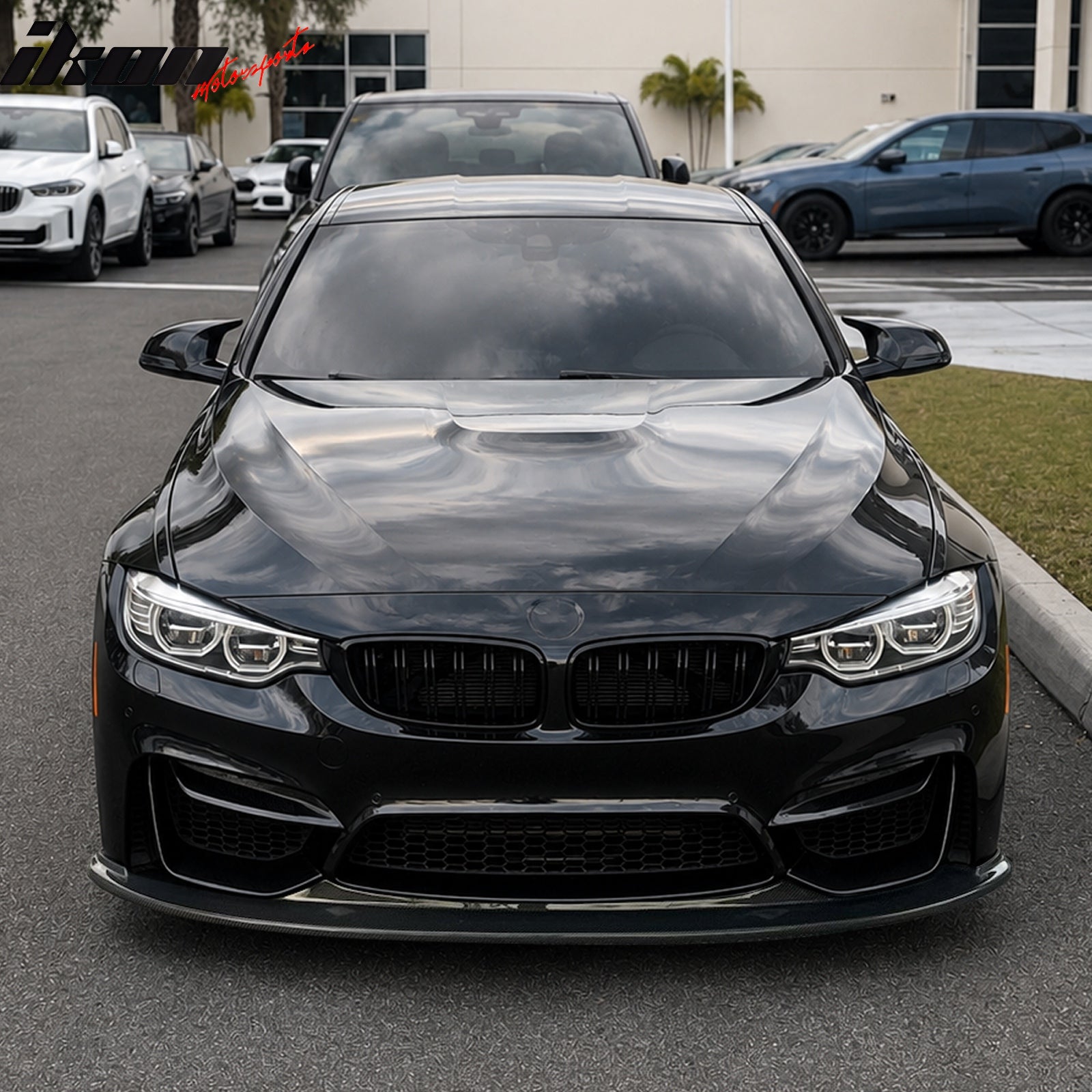 Fits 15-20 BMW F80 M3 F82 F83 M4 KS Style Front Bumper Lip Spoiler Carbon Fiber