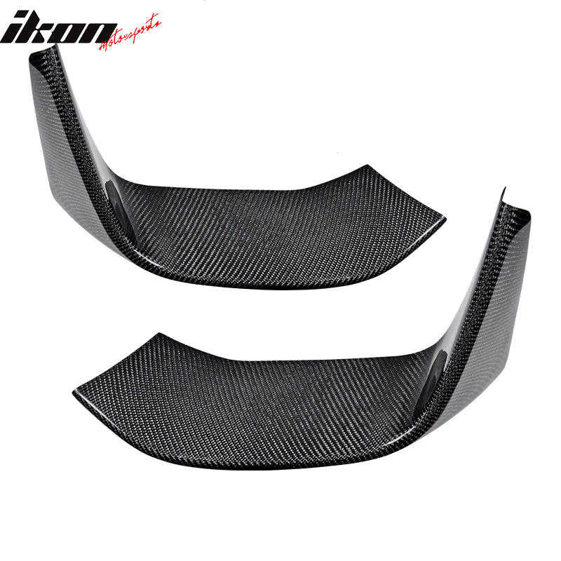 Fits 15-20 F82 F80 M3 M4 Carbon Fiber Front Side Splitters + Bottom Lip Spoiler