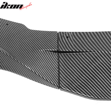 Fits 18-20 BMW F90 Pre LCI M5 R Style Front Bumper Lip Carbon Fiber Print ABS