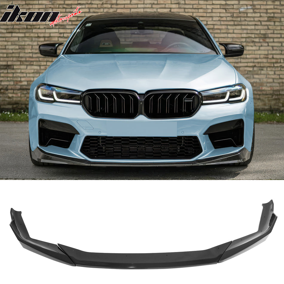 2021-2023 BMW F90 LCI M5 CS Style Front Bumper Lip Spoiler Gloss Black ABS 3PCS