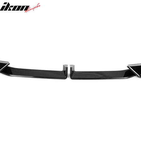 Fits 24-27 BMW LCI G06 X6 M Sport MP Style Front Bumper Lip ABS Gloss Black 4PCS