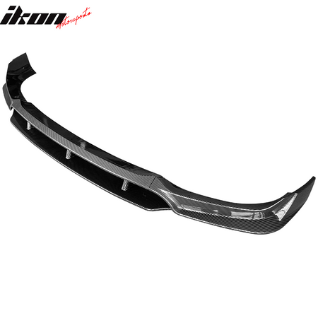 Fits 20-23 BMW G06 X6 M Sport IKON Style Carbon Fiber Print Front Bumper Lip 4PC