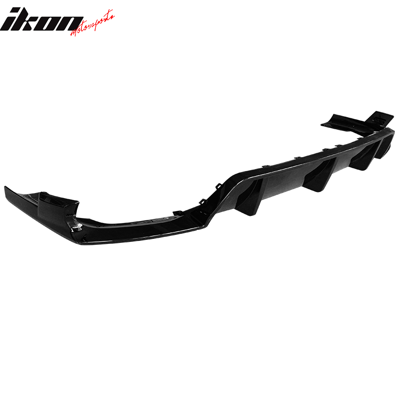 Fits 20-23 BMW G06 X6 IKON Front + Rear Bumper Lip + 2PC Side Skirts Gloss Black