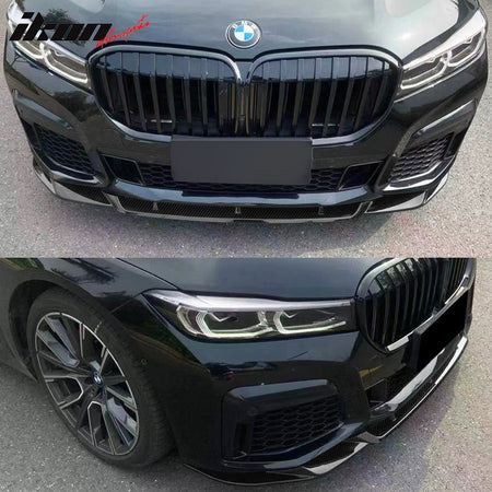 Fits 20-22 BMW G12 7-Series IKON Style Front Bumper Lip Spoiler PP Painted Color
