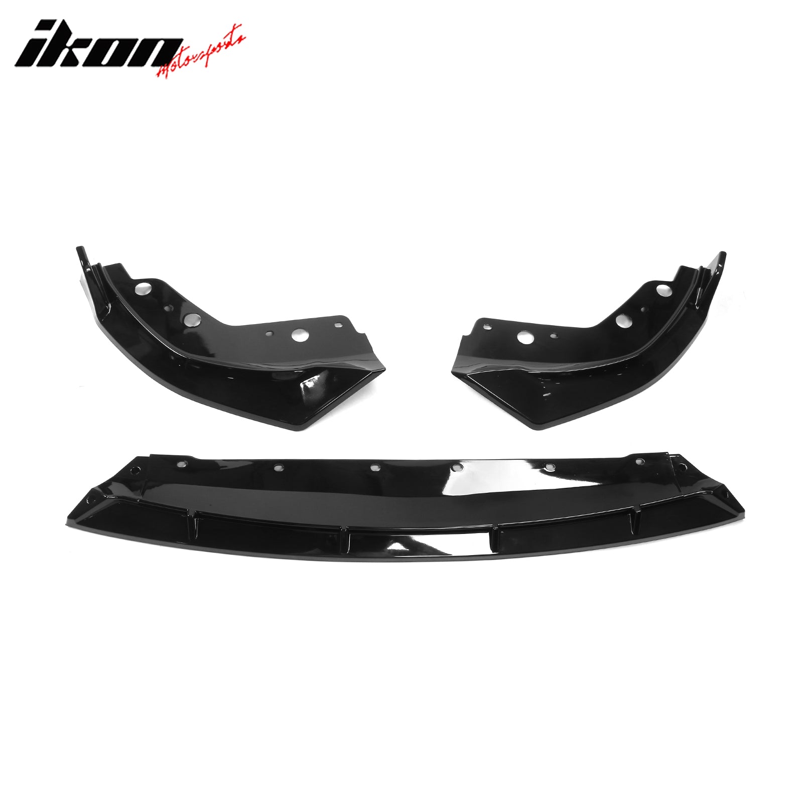 Fits 23-25 BMW G20 3 Series M Sport M340i IKON Front Bumper Lip Gloss Black - PP