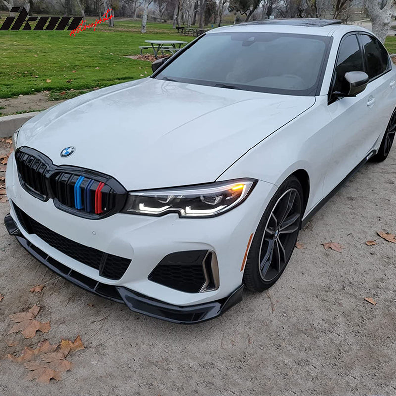 IKON MOTORSPORTS Front Bumper Lip Compatible With 2019-2022 BMW 3 IKON MOTORSPORTS Front Bumper Lip Compatible With 2019-2022 BMW 3
