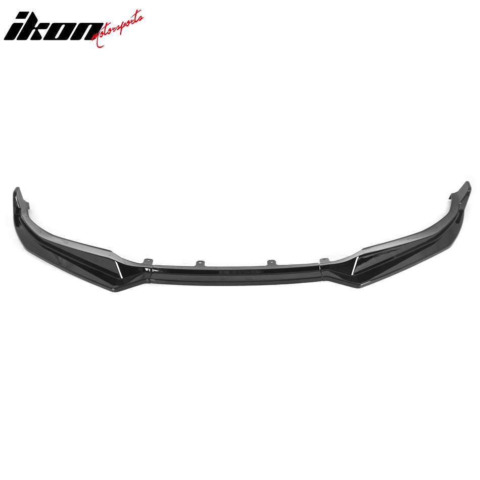 2021-2027 BMW G26 4-Series & 2021-2026 i4 Gran Coupe M Sport 3PCS Front Lower Bumper Lip Air Dam Chin Spoiler Splitter IKON Style Gloss Black ABS