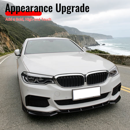 Fits 17-20 BMW G30 5 Series GT Front Bumper Lip Spoiler Carbon Fiber Print PP