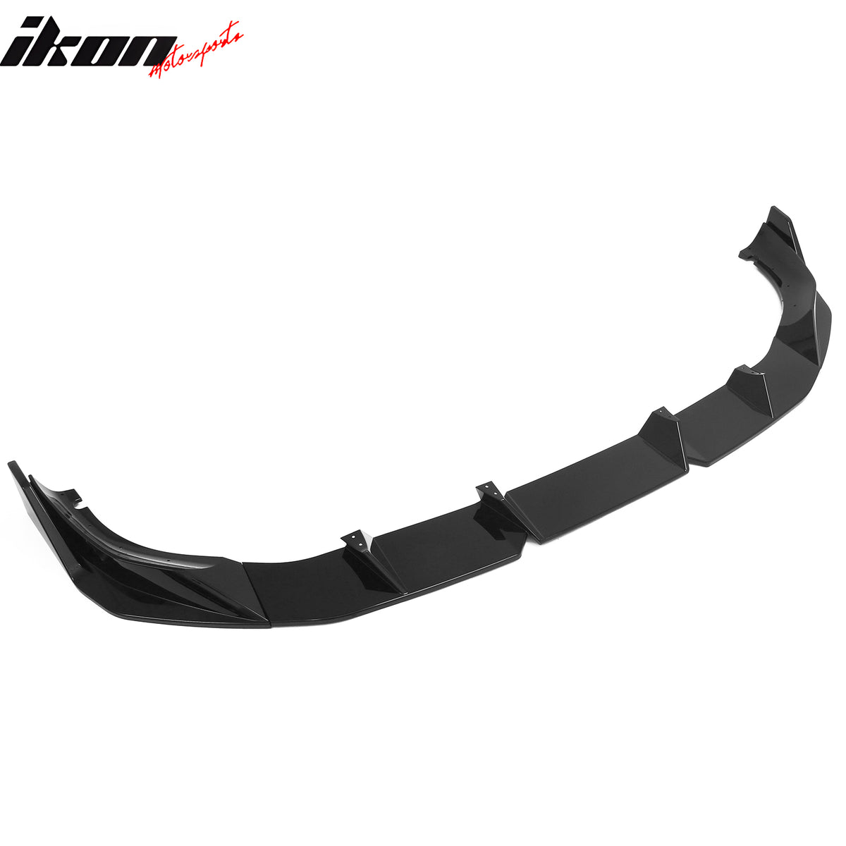 Fits 21-23 BMW 5 Series G30 M Sport IKON Style 3PCS Front Bumper Lip Gloss Black