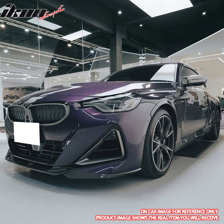 For 22-26 BMW 2-Series G42 FD Style Front Bumper Lip Splitter Carbon Fiber Print